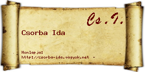 Csorba Ida névjegykártya