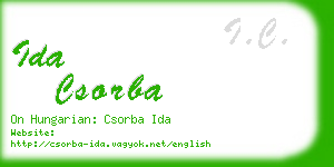 ida csorba business card